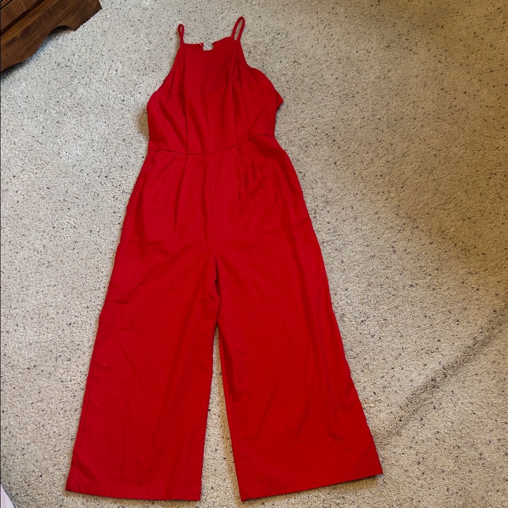 Lush Vibrant Red Jumpsuit